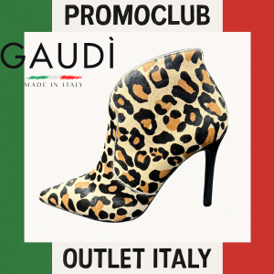 Дамски боти  Gaudì ,леопард, естествени материали, височина на тока 10 см, номер 37, Италия